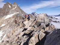 L'arête du col du Glacier Blanc L'arête du col du Glacier Blanc